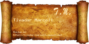 Tivadar Marcell névjegykártya