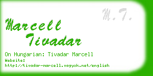 marcell tivadar business card